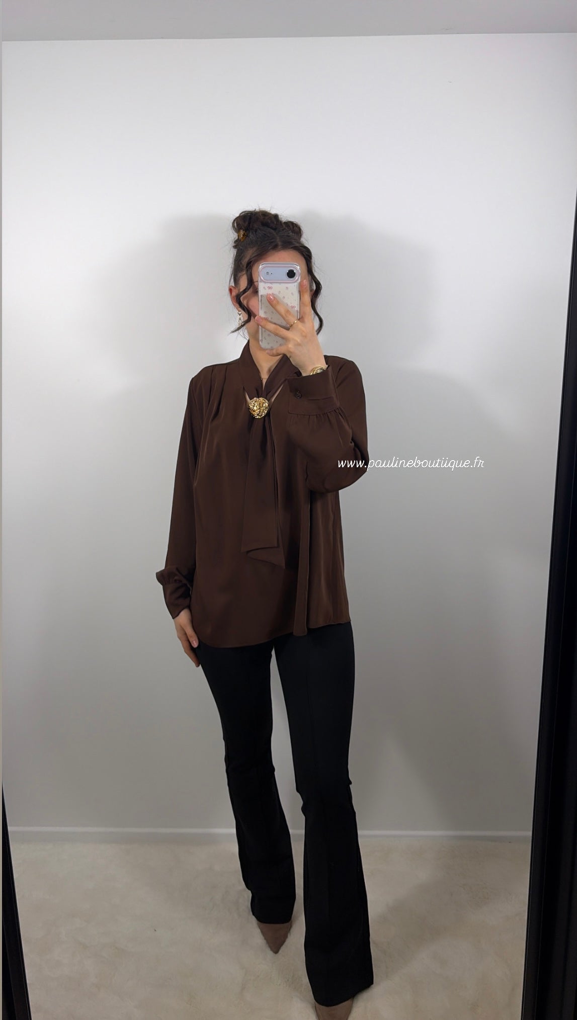 BLOUSE MARRON