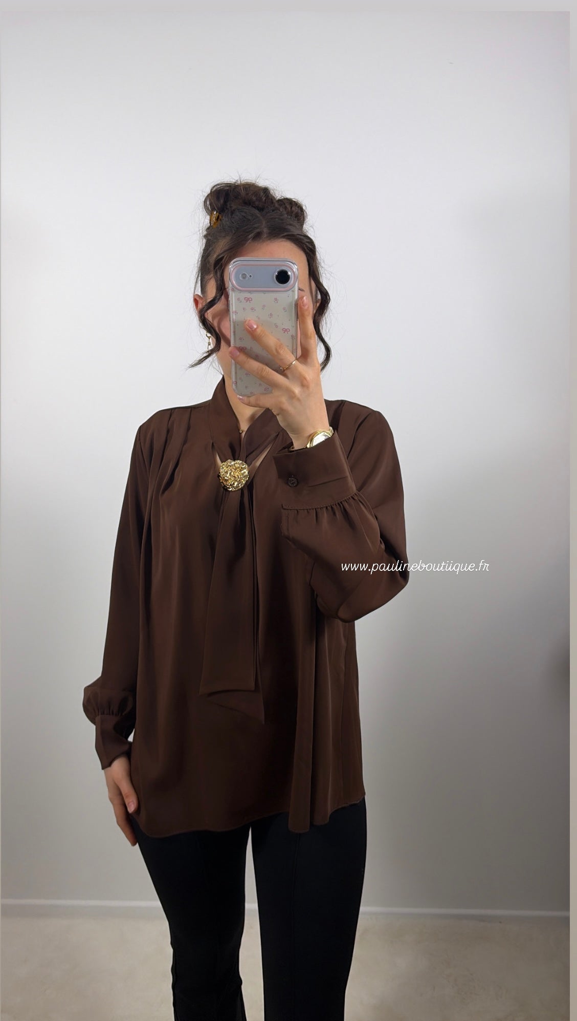 BLOUSE MARRON
