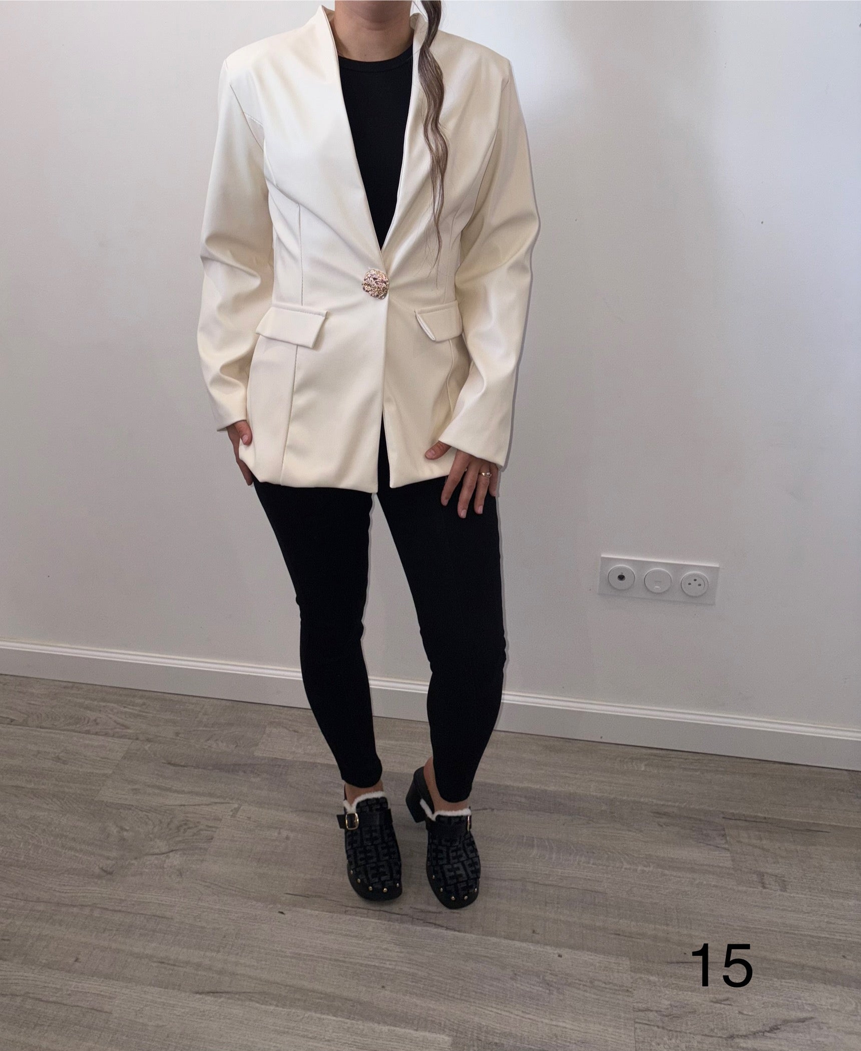 Blazer en similicuir